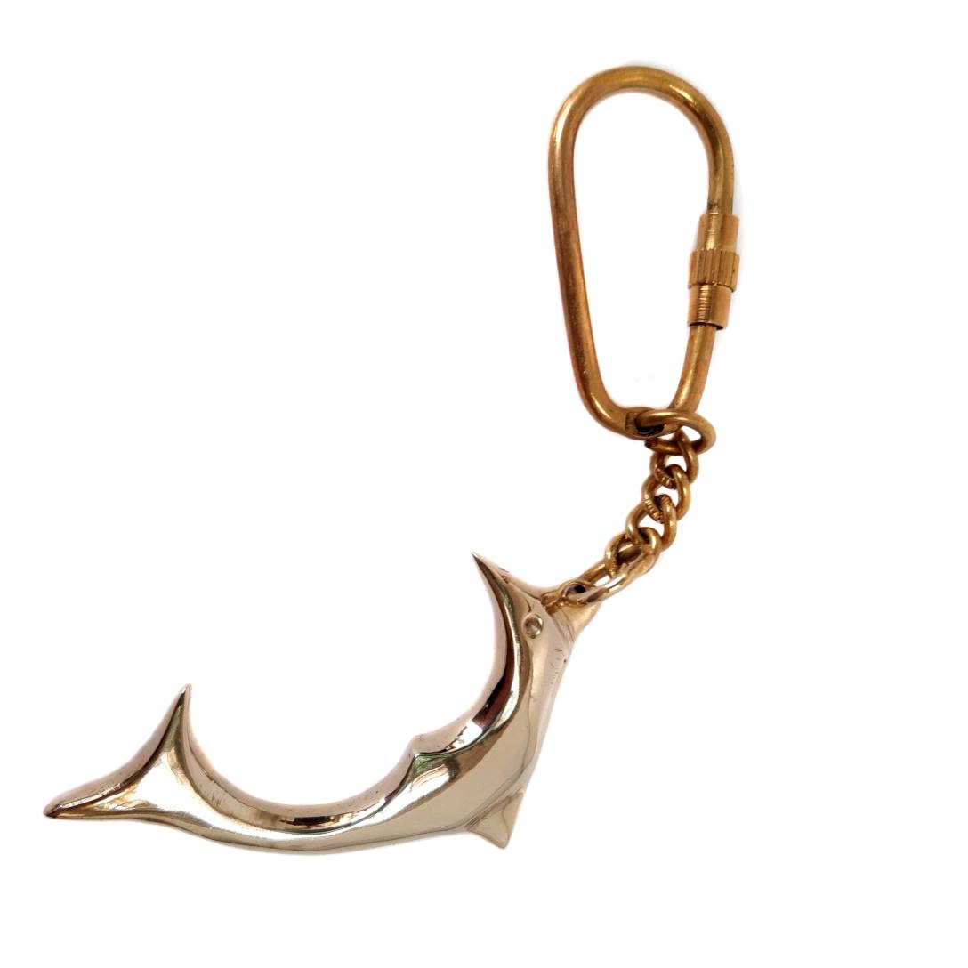 Llavero pez de bronce